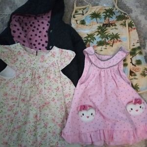 Bundle of girls clothes dresses size 18-24 months